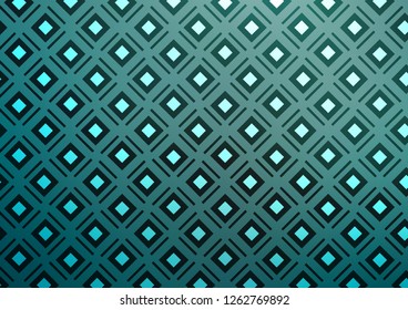 Light BLUE vector pattern with lines, rectangles. Colorful decorative design in simple style with lines, rhombuses. Pattern for websites, landing pages.