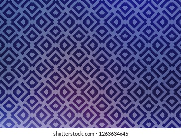 Light BLUE vector pattern with lines, rectangles. Glitter abstract illustration with colorful lines, rhombuses. Backdrop for TV commercials.