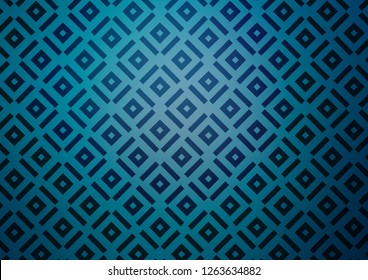 Light BLUE vector pattern with lines, rectangles. Colorful lines, squares on abstract background with gradient. Pattern for ads, posters, banners.