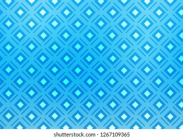 Light BLUE vector pattern with lines, rectangles. Shining colorful illustration with lines, rectangles. Best design for your ad, poster, banner.