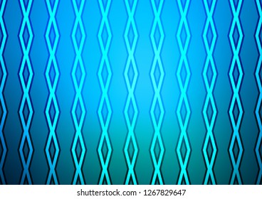 Light BLUE vector pattern with lines, rectangles. Colorful illustration with lines, cubes on abstract template. Best design for your ad, poster, banner.
