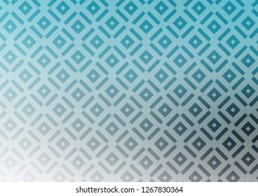 Light BLUE vector pattern with lines, rectangles. Shining colorful illustration with lines, rectangles. Pattern for websites, landing pages.