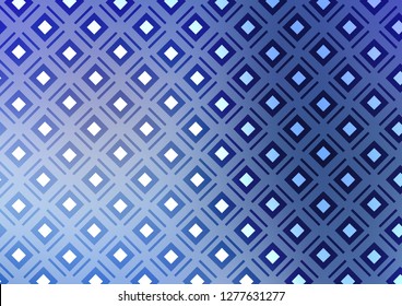 Light BLUE vector pattern with lines, rectangles. Colorful illustration with lines, cubes on abstract template. Pattern for websites, landing pages.