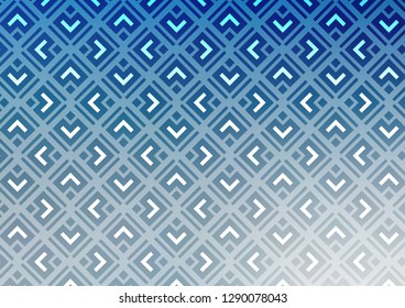 Light BLUE vector pattern with lines, rectangles. Modern geometric abstract illustration with lines, squares. Pattern for ads, posters, banners.