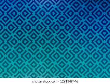 Light BLUE vector pattern with lines, rectangles. Shining colorful illustration with lines, rectangles. Best design for your ad, poster, banner.