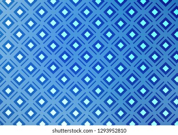 Light BLUE vector pattern with lines, rectangles. Colorful lines, squares on abstract background with gradient. Backdrop for TV commercials.