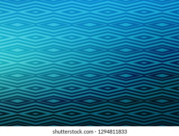 Light BLUE vector pattern with lines, rectangles. Glitter abstract illustration with colorful lines, rhombuses. Pattern for websites, landing pages.