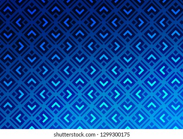 Light BLUE vector pattern with lines, rectangles. Modern geometric abstract illustration with lines, squares. Pattern for websites, landing pages.