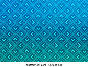Light BLUE vector pattern with lines, rectangles. Colorful decorative design in simple style with lines, rhombuses. Smart design for your business advert.
