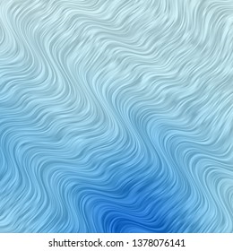 Light BLUE vector pattern with lines. Brand new colorful illustration with bent lines. Pattern for commercials, ads.