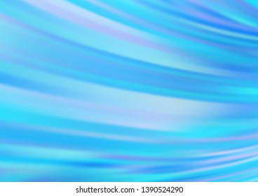Light BLUE vector pattern with lines, ovals. Colorful abstract illustration with gradient lines. Marble design for your web site.