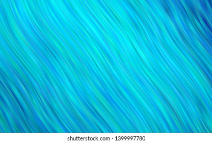 Light BLUE vector pattern with lines, ovals. Brand new colored illustration in marble style with gradient. A new texture for your  ad, booklets, leaflets.