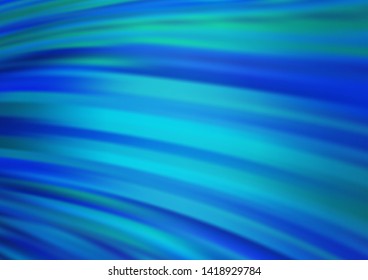 Light BLUE vector pattern with lines, ovals. Brand new colored illustration in marble style with gradient. Marble design for your web site.