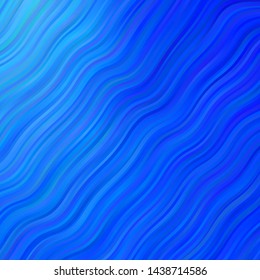 Light BLUE vector pattern with lines. Abstract gradient illustration with wry lines. Design for your business promotion.