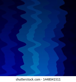 Light BLUE vector pattern with lines. Colorful illustration in abstract style with bent lines. Pattern for booklets, leaflets.