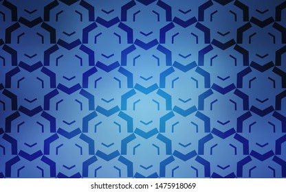 Light BLUE vector pattern with lines. Modern gradient abstract illustration with bandy lines. Brand new design for your ads, poster, banner.