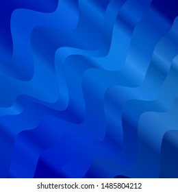 Light BLUE vector pattern with lines. Colorful illustration in circular style with lines. Best design for your posters, banners.