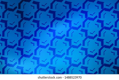 Light BLUE vector pattern with lines. Brand new colorful illustration in simple style. New composition for your brand book.