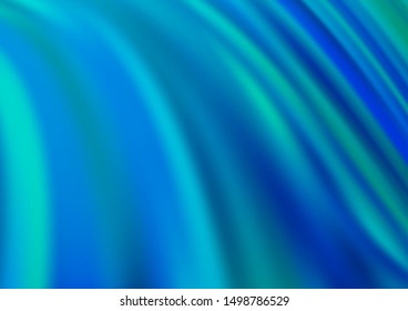 Light BLUE vector pattern with lines, ovals. Shining illustration, which consist of blurred lines, circles. Textured wave pattern for backgrounds.