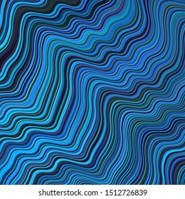 Light BLUE vector pattern with lines. Glitter abstract illustration with wry lines. A new texture for your  ad, booklets, leaflets.
