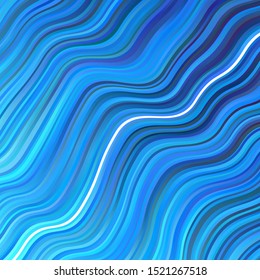 Light BLUE vector pattern with lines. Illustration in abstract style with gradient curved.  Pattern for websites, landing pages.