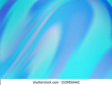 Light BLUE vector pattern with lines, ovals. Geometric illustration in marble style with gradient.  Marble design for your web site.