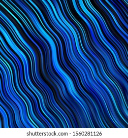 Light BLUE vector pattern with lines. Gradient illustration in simple style with bows. Pattern for busines booklets, leaflets