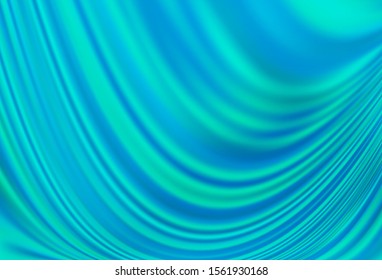 Light BLUE vector pattern with lines, ovals. Glitter abstract illustration with wry lines. Marble style for your business design.