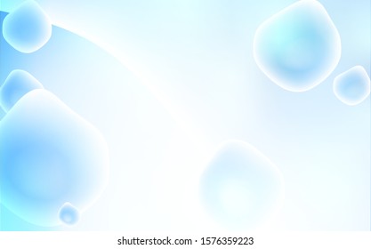 Light BLUE vector pattern with lines, ovals. Glitter abstract illustration with wry lines. New composition for your brand book.