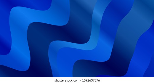 Light BLUE vector pattern with lines. Colorful illustration in circular style with lines. Best design for your posters, banners.