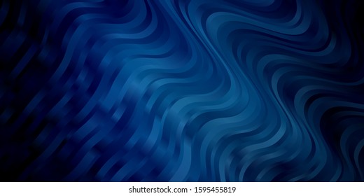 Light BLUE vector pattern with lines. Colorful illustration in circular style with lines. Pattern for ads, commercials.