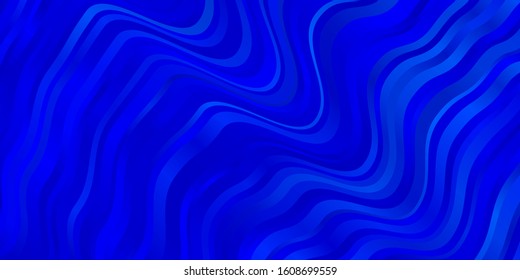 Light BLUE vector pattern with lines. Brand new colorful illustration with bent lines. Design for your business promotion.