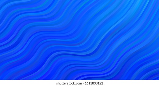 Light BLUE vector pattern with lines. Abstract illustration with bandy gradient lines. Template for cellphones.