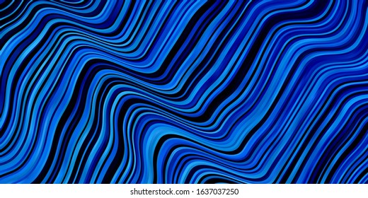 Light BLUE vector pattern with lines. Colorful illustration with curved lines. Design for your business promotion.