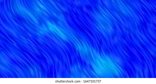 Light BLUE vector pattern with lines. Colorful illustration in circular style with lines. Design for your business promotion.