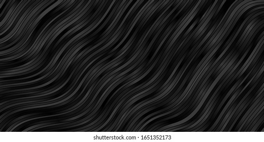 Light BLUE vector pattern with lines. Abstract illustration with gradient bows. Pattern for booklets, leaflets.