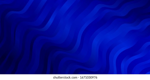 Light BLUE vector pattern with lines. Bright sample with colorful bent lines, shapes. Design for your business promotion.