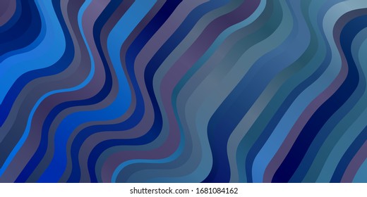 Light BLUE vector pattern with lines. Abstract illustration with bandy gradient lines. Pattern for websites, landing pages.