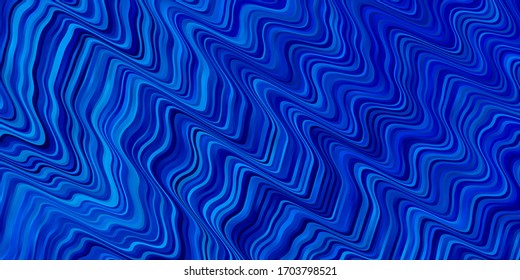 Light BLUE vector pattern with lines. Colorful geometric sample with gradient curves.  Pattern for commercials, ads.