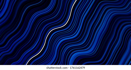 Light BLUE vector pattern with lines. Colorful illustration, which consists of curves. Pattern for commercials, ads.