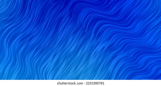 Light BLUE vector pattern with lines. Colorful illustration in abstract style with bent lines. Best design for your posters, banners.