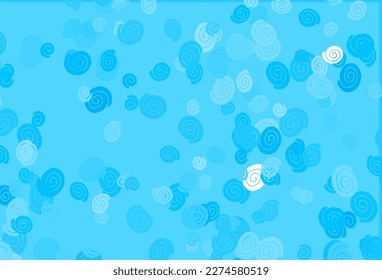 Light BLUE vector pattern with lines, ovals. A completely new color illustration in marble style. The elegant pattern for brand book.