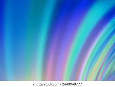 Light BLUE vector pattern with lines, ovals. Blurred geometric sample with gradient bubbles.  Textured wave pattern for backgrounds.