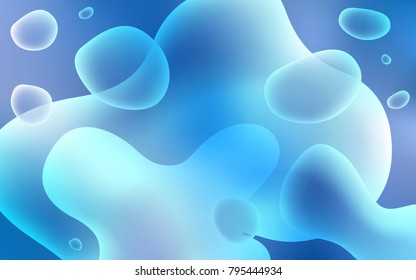 Light BLUE vector pattern with lines, ovals. A vague circumflex abstract illustration with gradient. A new texture for your  ad, booklets, leaflets.