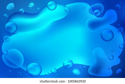 Light BLUE vector pattern with liquid shapes. Colorful abstract illustration with gradient lines. A completely new template for your business design.