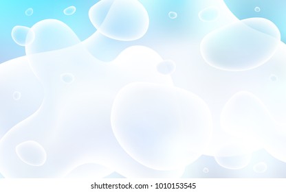 Light BLUE vector pattern with liquid shapes. Brand-new colored illustration in memphis style with gradient. A completely new template for your business design.