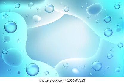 Light BLUE vector pattern with liquid shapes. Glitter abstract illustration with wry lines. The elegant pattern for brand book.