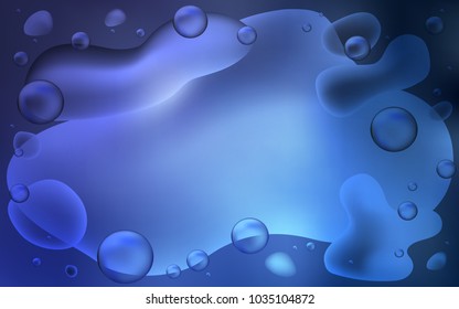 Light BLUE vector pattern with liquid shapes. A vague circumflex abstract illustration with gradient. Pattern for your business design.
