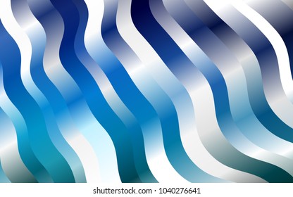 Light BLUE vector pattern with liquid shapes. Colorful abstract illustration with gradient lines. The best blurred design for your business.