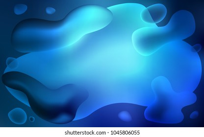 Light BLUE vector pattern with liquid shapes. Colorful abstract illustration with gradient lines. A completely new memphis design for your business.